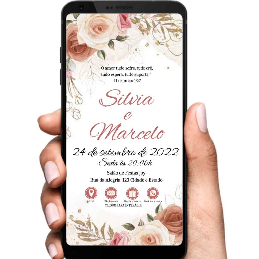 Como fazer CONVITE de CASAMENTO digital INTERATIVO para enviar