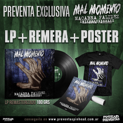 PACK 2 LP VINILO MAL MOMENTO “Macabra Palidez” + Remera + Poster