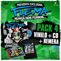 PACK 4 - LP VINILO FLEMA NUNCA NOS FUIMOS + CD + REMERA