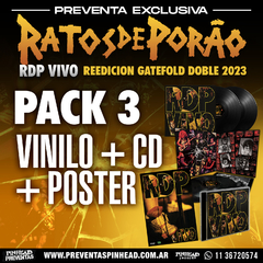 PACK nro.3 - Vinilo Doble RATOS DE PORAO VIVO + CD RDP VIVO +Poster de Regalo