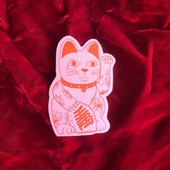 Sticker rosa- Lucky Cat