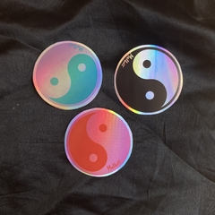 Stickers holográficos - Yin yang x3