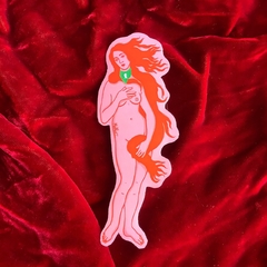 Sticker rosa- Venus pañuelo verde