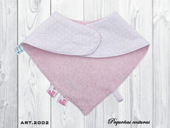 Babero Bandana rosa con lunares - comprar online