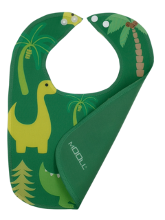 Babero Impermeable Reversible Dinos Verde - comprar online