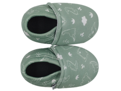 Pantufla Clasica Antideslizante Dinos Verde - MOOLL calzado ergonomico respetuoso