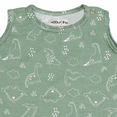 Enterito Pijama 100 % algodon Dinos Verde - comprar online