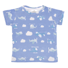 Pijama 2 piezas 100 % algodon Aviones azul - comprar online