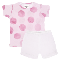 Pijama 2 piezas 100 % algodon Acuarela rosa