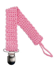 Porta Chupete Hebilla Tirador de crochet rosa Dior