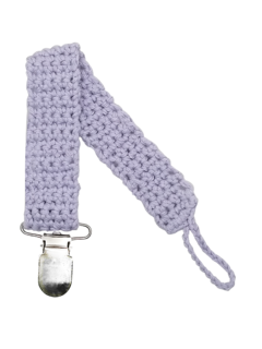 Porta Chupete Hebilla Tirador de crochet lila