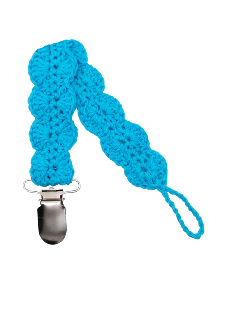 Porta chupetes crochet Azul