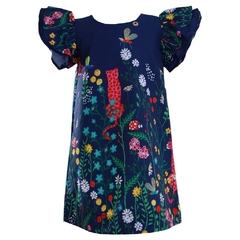 Vestido Infantil Feminino Jardim Bordado Precoce