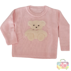 Blusa Tricot Infantil Feminino Baby Urso