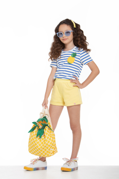 Kit Infantil Feminino Mochila e Camiseta Abacaxi - Marca Mylu - Frente