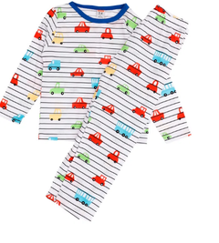 Pijama Infantil Masculino Carrinho + Caneca - Marca Alphabeto - Frente