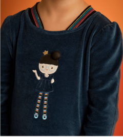 Vestido Infantil Feminino Boneca - Marca Alphabeto - Detalhe