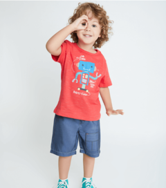 Conjunto Infantil Masculino Robô - Marca Alphabeto - Menino Vestido