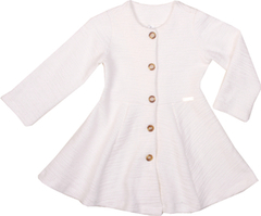 Casaco Infantil Feminino Longo Textura - Marca Precoce - Frente