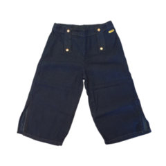 Calça Infantil Feminina Pantacourt Jeans - Marca Alphabeto - Frente