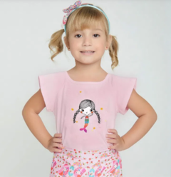 Camiseta Infantil Feminina Sereia - Marca Alphabeto - Pose