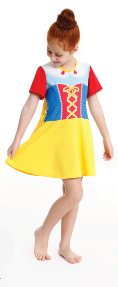 Camisola Infantil Feminina Branca de Neve - Marca Ceci - Pose Lado