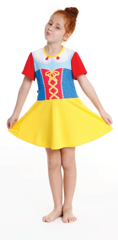 Camisola Infantil Feminina Branca de Neve - Marca Ceci - Pose Frente