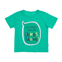 Camiseta Infantil Masculina Sou Dinossauro - Marca Alphabeto - Frente