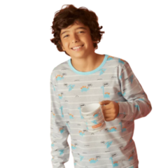 Pijama Infantil Masculino Dinossauro - Marca Alphabeto - Pose