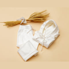 Calça Infantil Feminina de Moletom Colors Off White - Marca Luluzinha - Dobrada