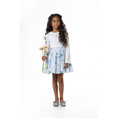 Conjunto Infantil Feminino Vestido com Bolero Margaridas - Marca Luluzinha - Pose