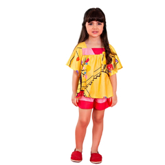 Conjunto Infantil Feminino com Bata e Short Yellow Company Look - Marca Precoce