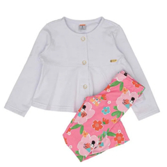 Conjunto Infantil Feminino Princesa das Flores - Marca Alphabeto - Frente