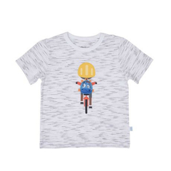 Camiseta Infantil Masculina Menino de Bike - Marca Alphabeto - Frente