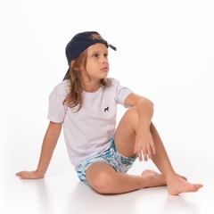 Camiseta Infantil Masculina Branca Básica - Marca Oliver - Menino Vestido