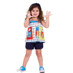 Conjunto Infantil Feminino Corujas - Marca Precoce - Pose