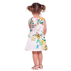 Conjunto Infantil Feminino Flores do Campo - Marca Precoce - Pose Costas