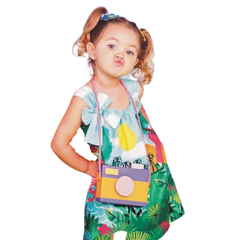 Vestido Infantil Feminino Mini Jardim do Mar - Marca Precoce - Pose