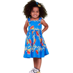 Vestido Infantil Feminino Mini Flor de Maracujá - Marca Precoce - Pose