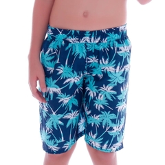 Bermuda Infantil Masculina Blue Coconut Tree Cecí