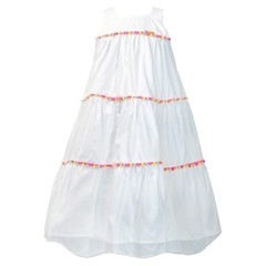 Vestido Infantil Feminino Galles Branco - Marca Precoce - Frente