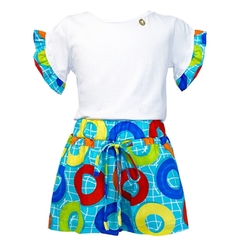 Conjunto Infantil Feminino Bóias Coloridas - Marca Precoce - Frente