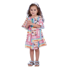 Vestido Infantil Feminino Padaria - Marca Precoce - Pose