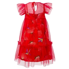 Vestido Infantil Feminino Dente de Leão - Marca Precoce - Costas