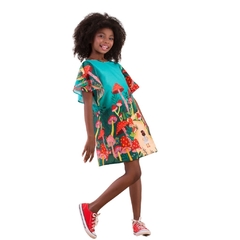 Vestido Infantil Feminino Decote Costas Caminho Encantado Precoce na internet
