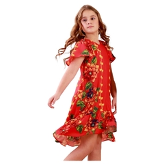 Vestido Infantil Feminino Flor de Chita Precoce - comprar online