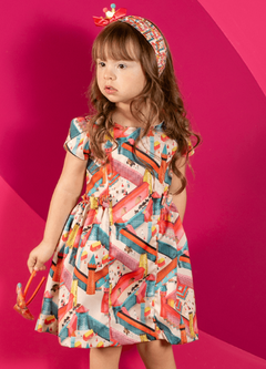 Vestido Infantil Feminino no Castelo - Marca Alphabeto - Pose Frente