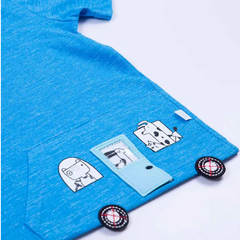 Camiseta Infantil Masculina Bus - Marca Alphabeto - Detalhe