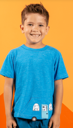 Camiseta Infantil Masculina Bus - Marca Alphabeto - Pose 