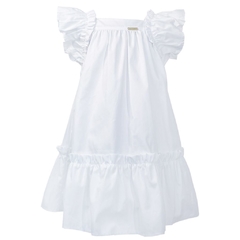 Vestido Infantil Feminino Gales Branco - Marca Precoce - Frente